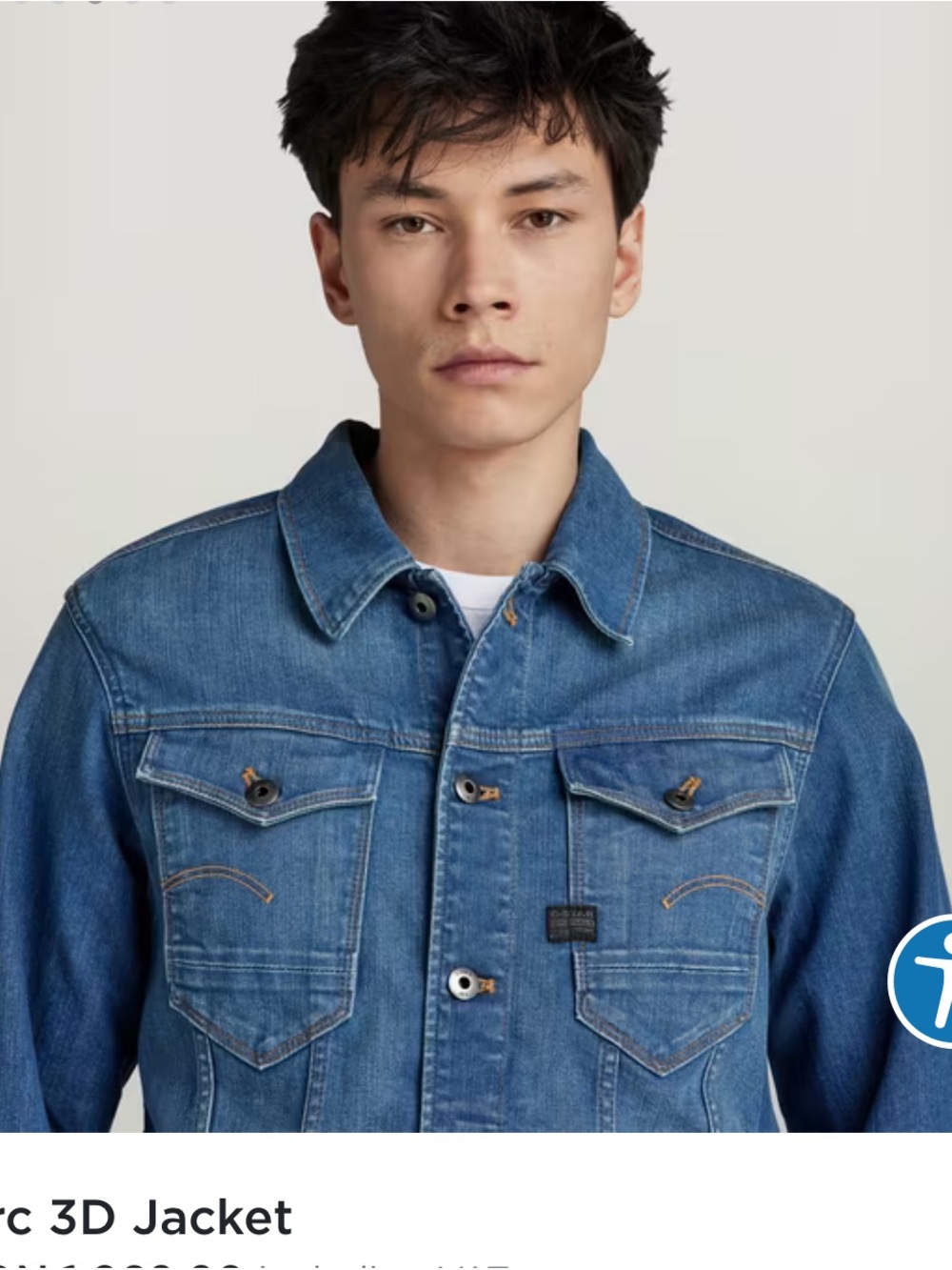 G-Star raw  Men's Blue Denim Jacket - Classic Casual Trucker Style